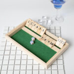 Wooden Double Shutter Numbers Flop Table Game - 2 Players_4