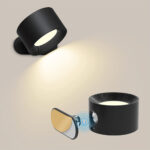 360° Rotatable Dimmable Touch Control Magnetic Ball Light LED Wall Sconce - USB Rechargeable_4